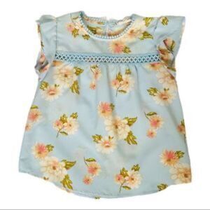 Mine Floral Blouse Romantic Country Cottagecore Sheer size Medium